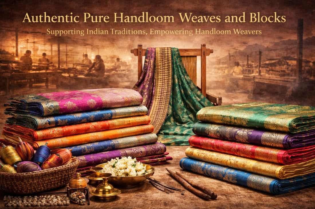 What Makes Indian Handloom Sarees Authentic — A Complete Guide- Silk Tatva