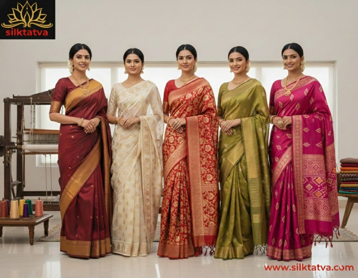 Explore India’s Rich Saree Heritage with Silk Tatva’s Diverse Weaves