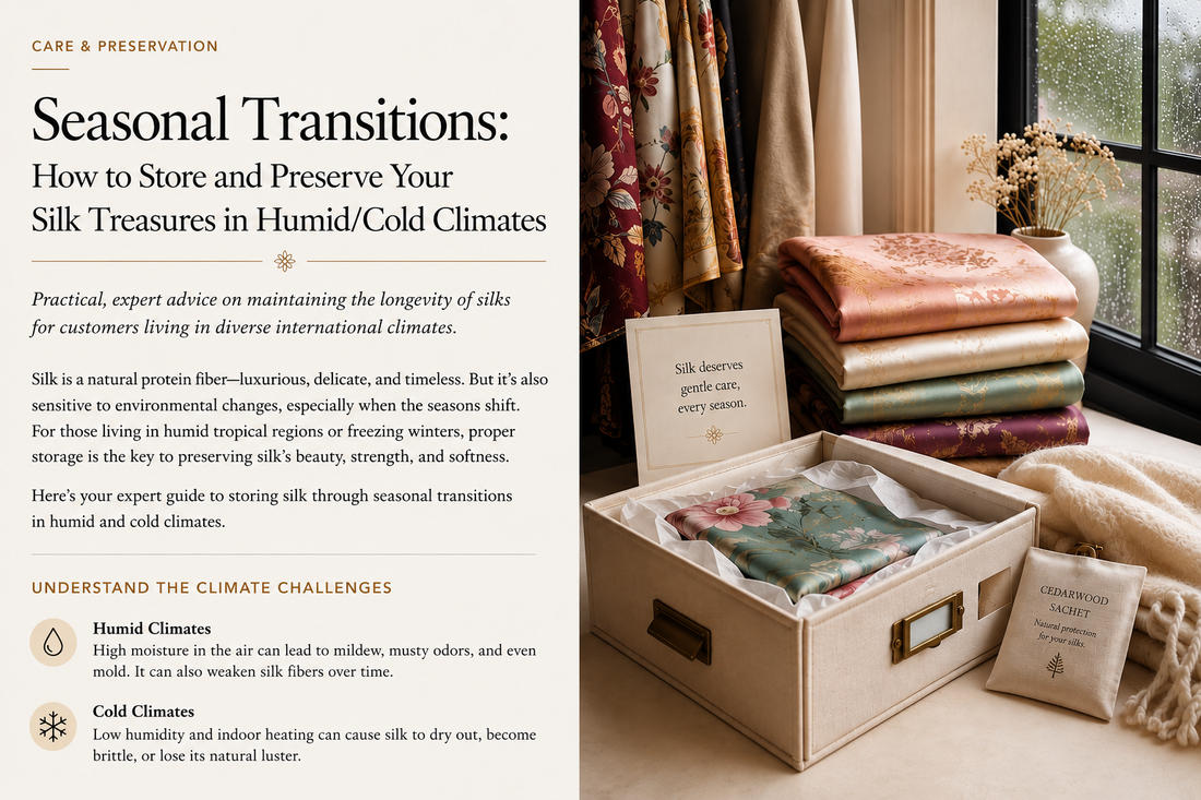 How to Store and Preserve Your Silk Treasures in Humid & Cold Climates