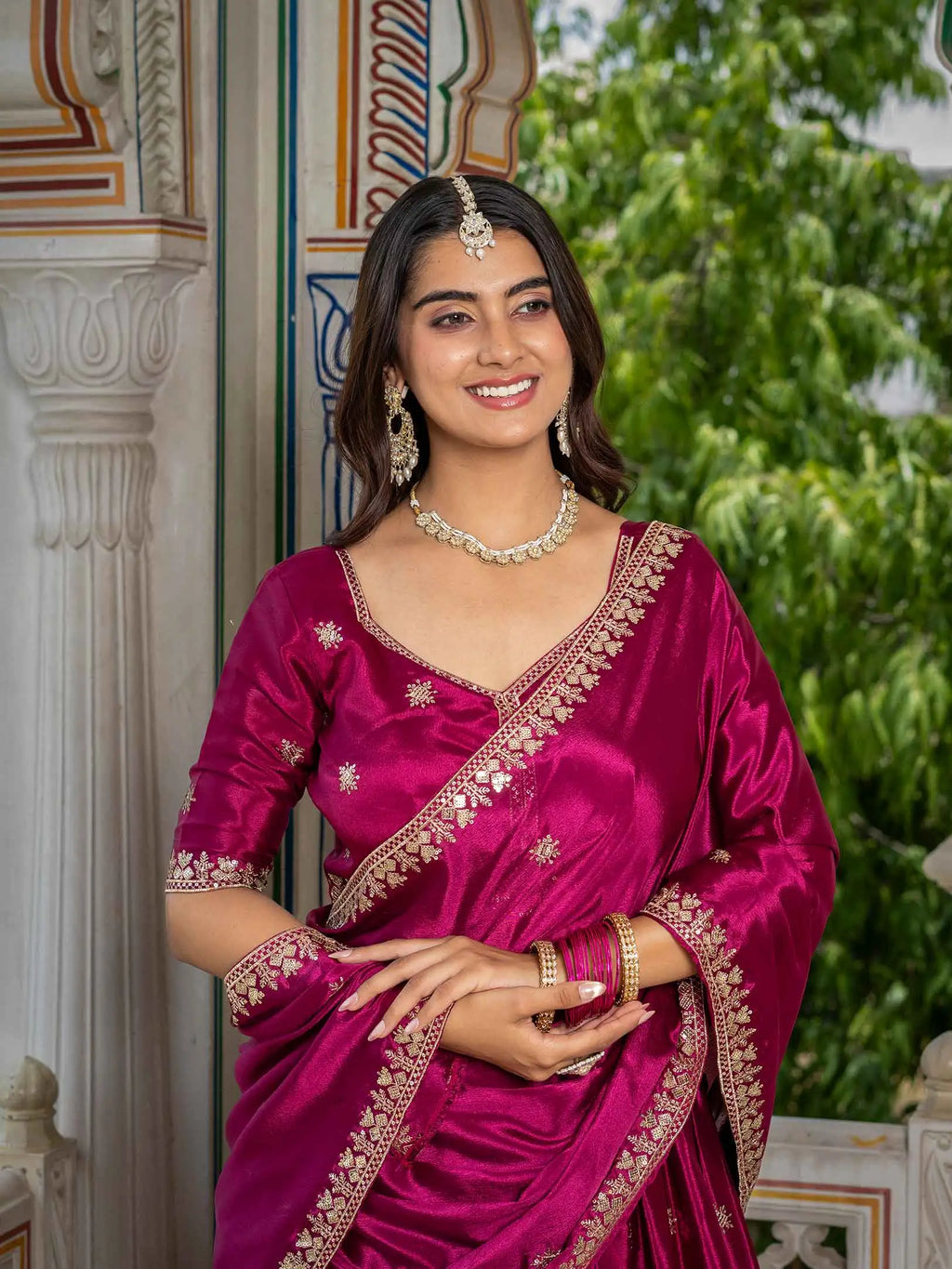 Pink Lehenga Choli With Sequins Embroidery Work