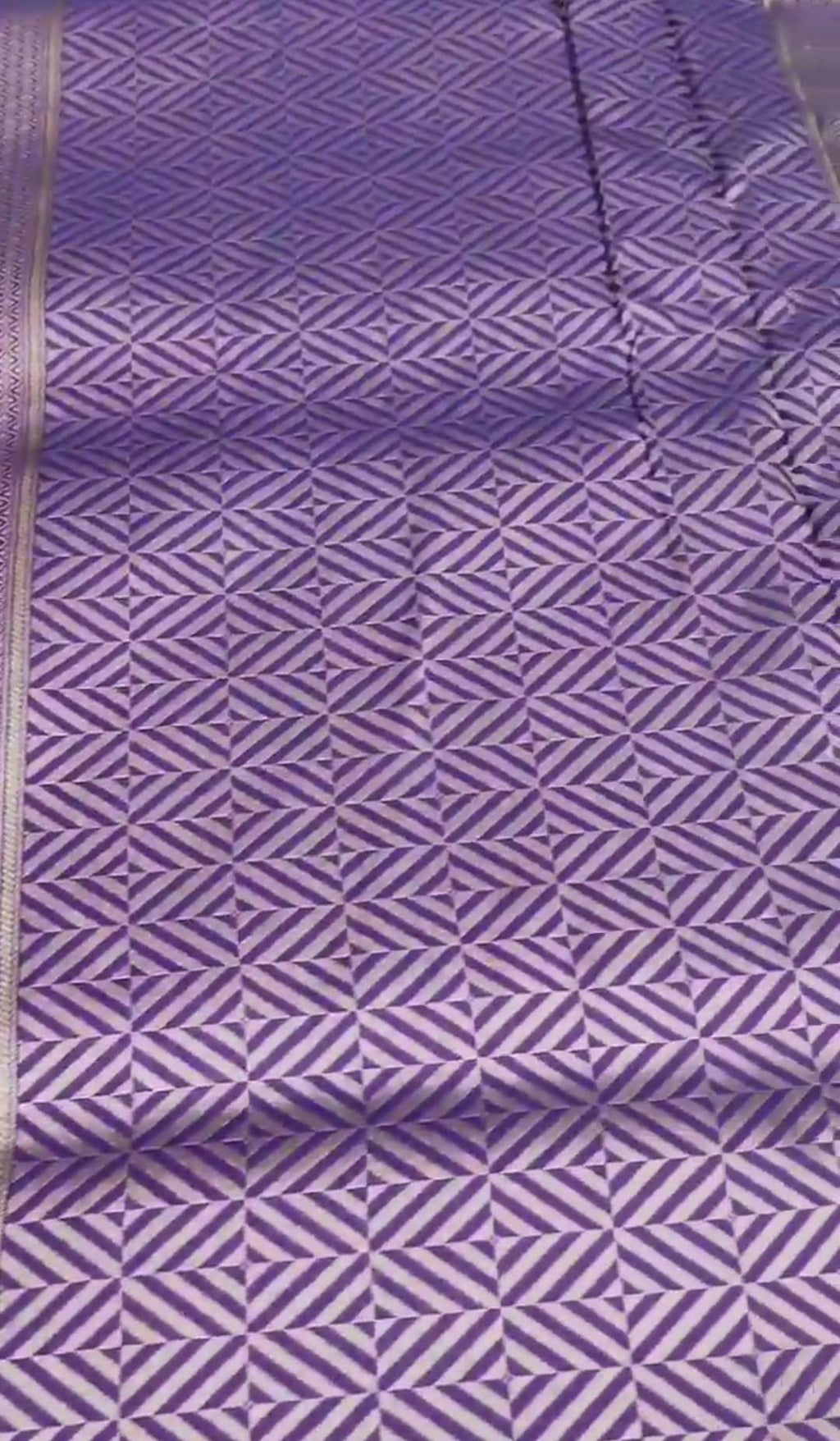 Lilac Banarasi Handloom Katan Silk Rangkaat Meenakari Saree