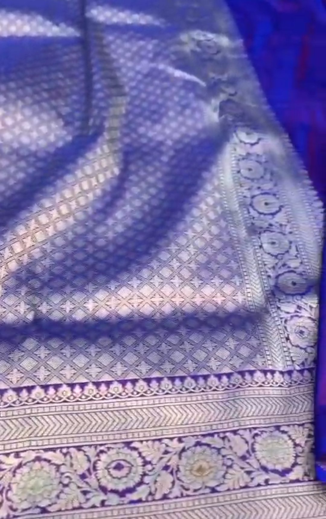 Dual Tone Lilla Banarasi Håndvæv Katan Silk Meenakari Saree