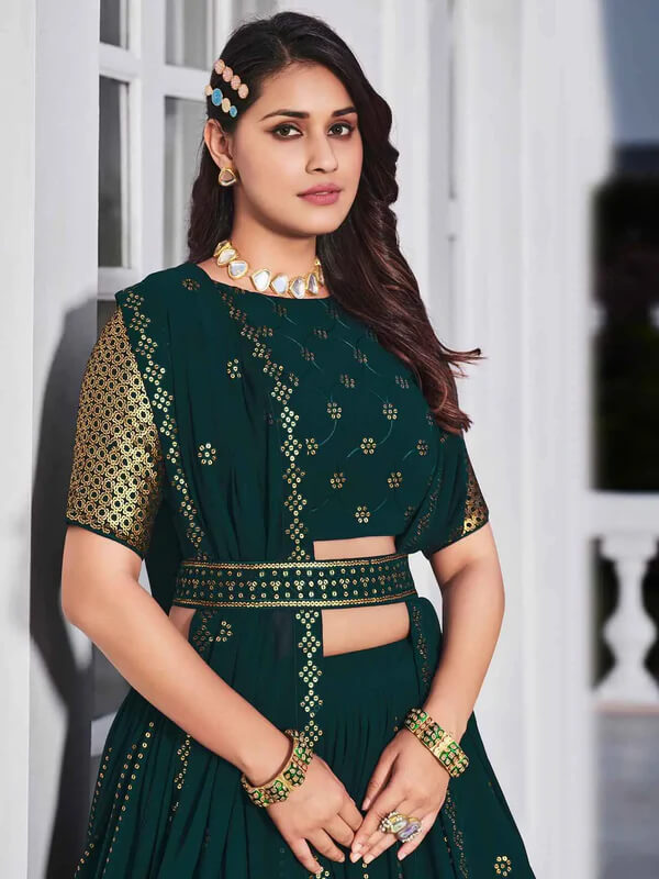 Teal Green Lehenga Choli for Weddings & Festive Occasions