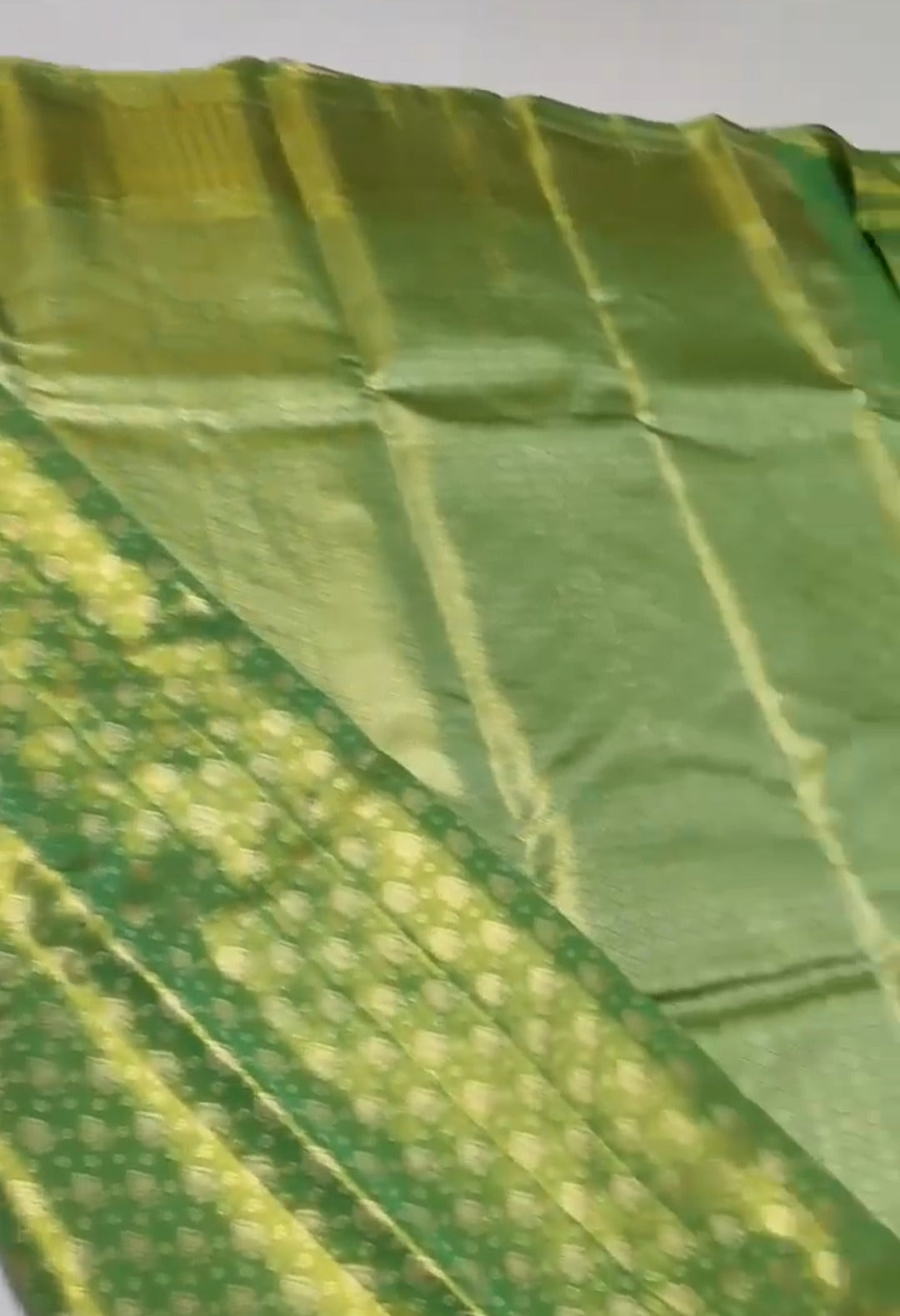 Green Kanchipuram Handloom Tissue Brocade Silk Saree