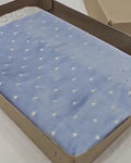 Powder Blue Banarasi Mashru Soft Silk Saree