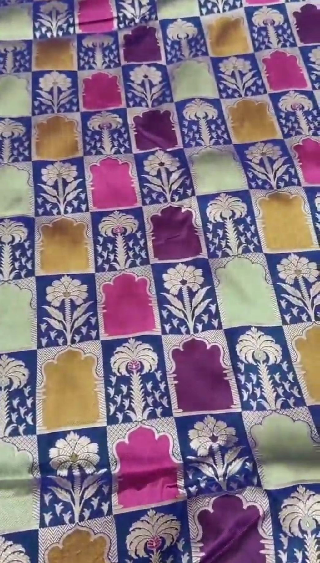 Blue Banarasi Handloom Katan Silk Rangkaat Meenakari Saree