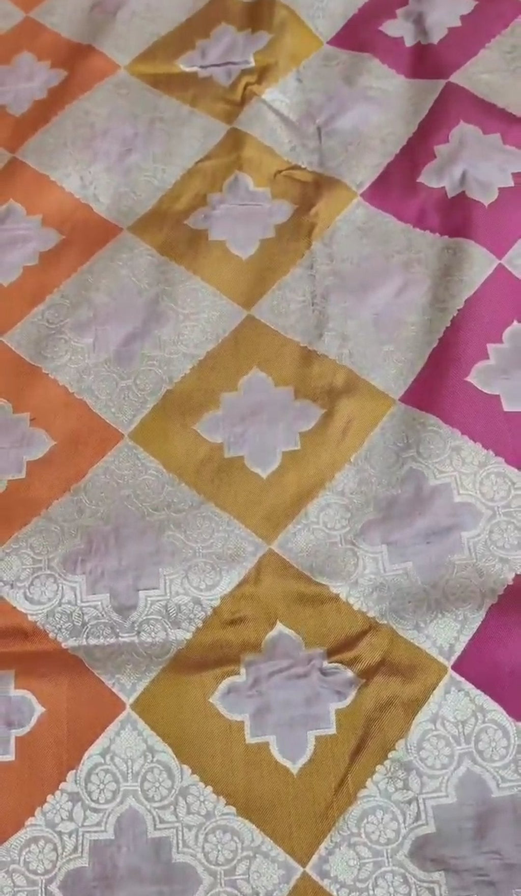 Lavender Banarasi Handloom Katan Silk Rangkaat Meenakari Saree