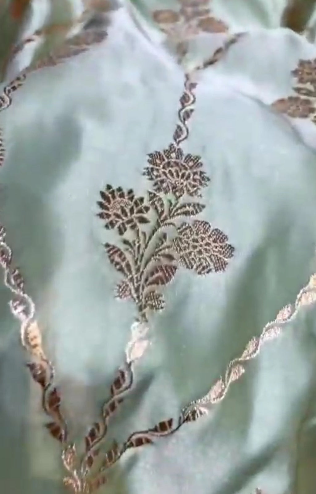 Pastel Green Banarasi Satin Katan Silk Saree
