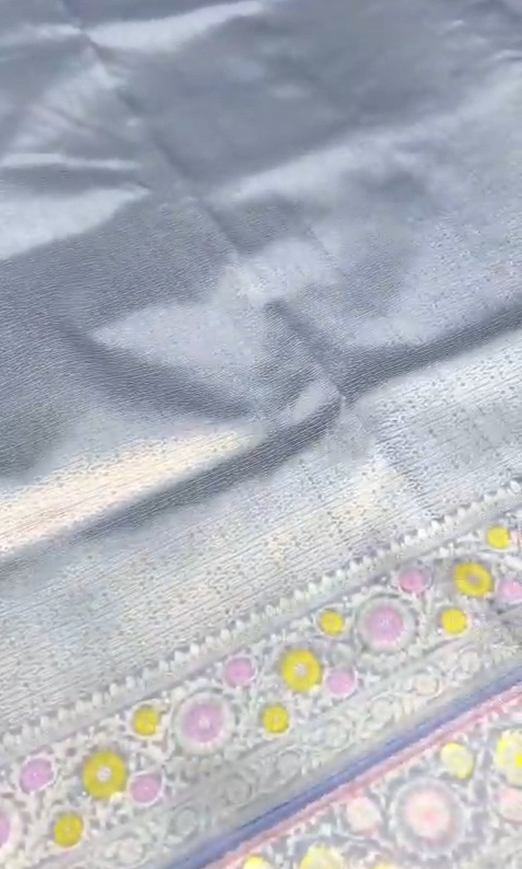 Lavender Banarasi Handloom Kora Organza Silk Meenakari Saree