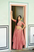 Soft Peach Styilsh Embroiderd Lehenga Choli