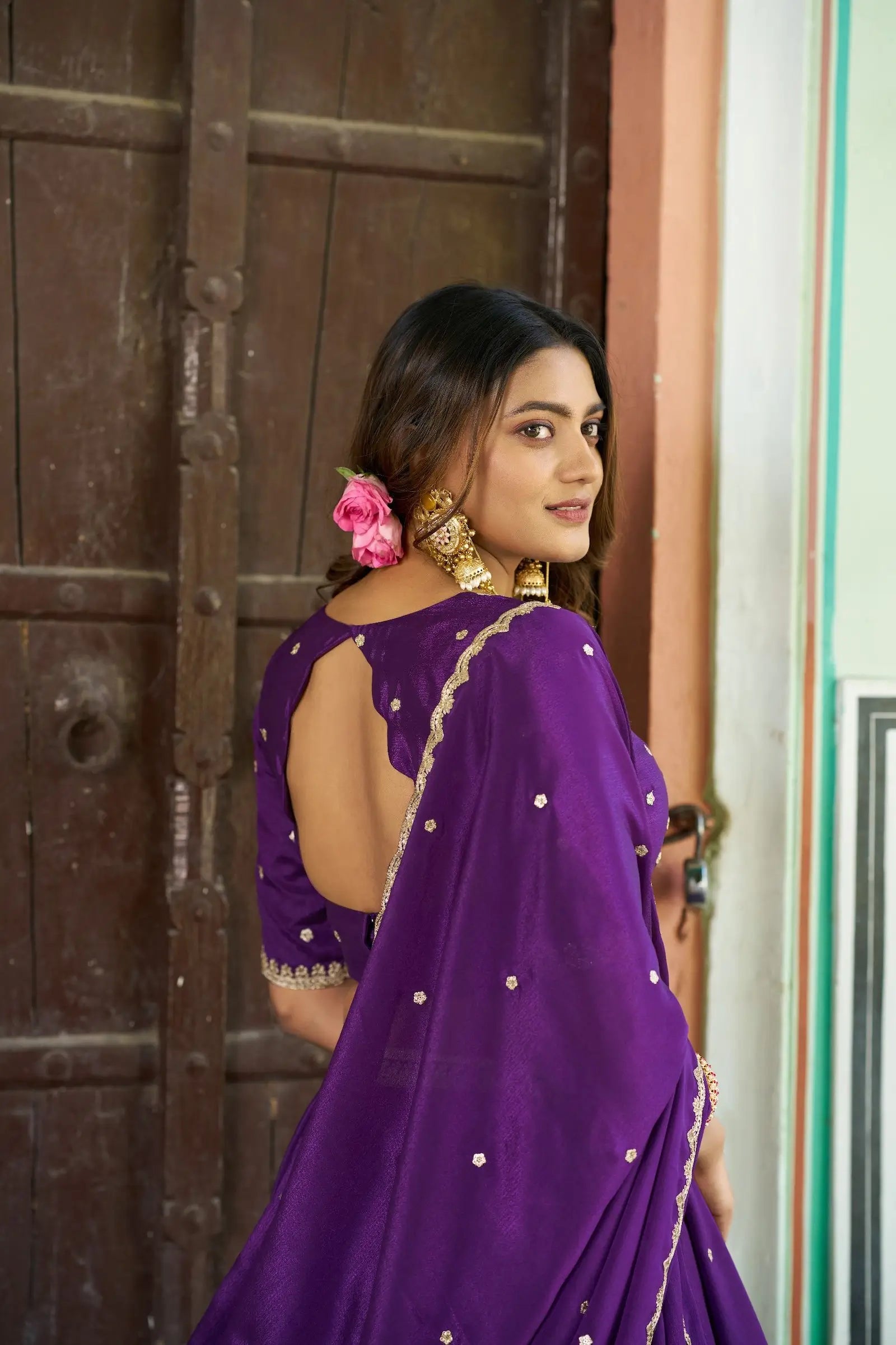 Purple Styilsh Embroiderd Lehenga Choli