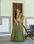 Soft Green Styilsh Embroiderd Lehenga Choli