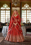 Graceful Red Bridal Lehenga with Heavy Embroidery