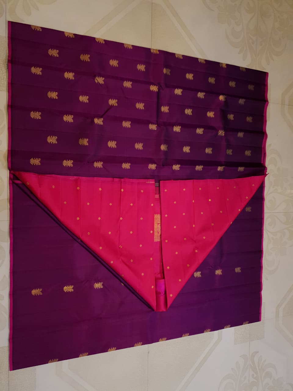 Magenta Kanchipuram Handloom 3G Pure Gold Pattu Silk Saree