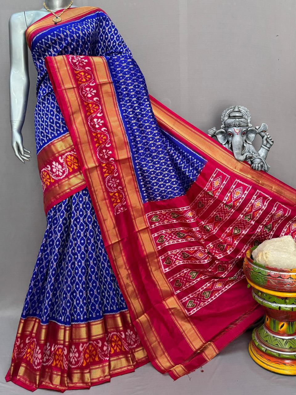 Pochampally Handloom Ikkat/Ikat Patola Silke Sarees