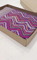 Purple Banarasi Soft Katan Silk Lehriya Saree