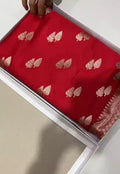 Rustic Red Banarasi Mashru Soft Silk Saree