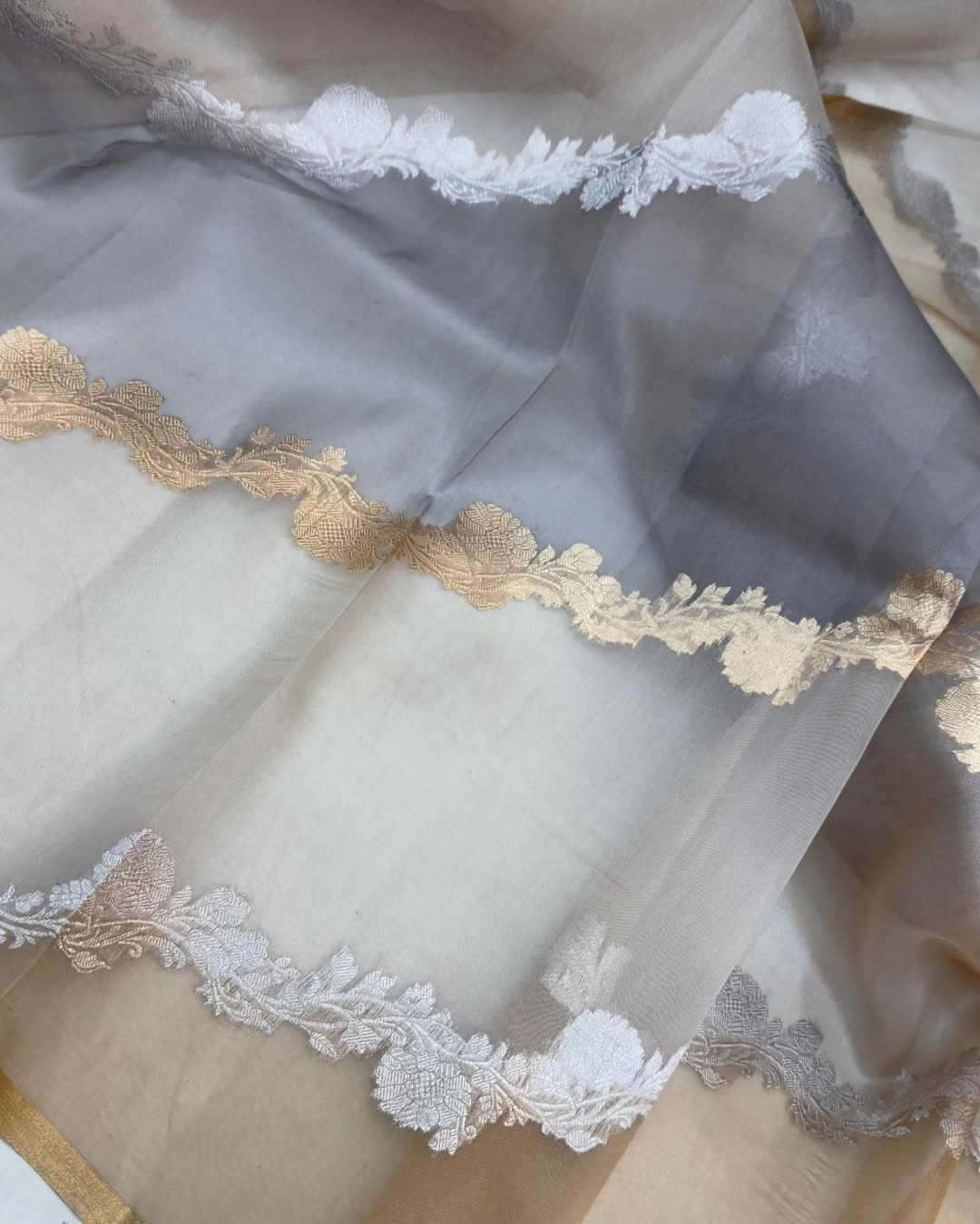 Banarasi Handloom Rangkat Kora Organza Silk Sarees