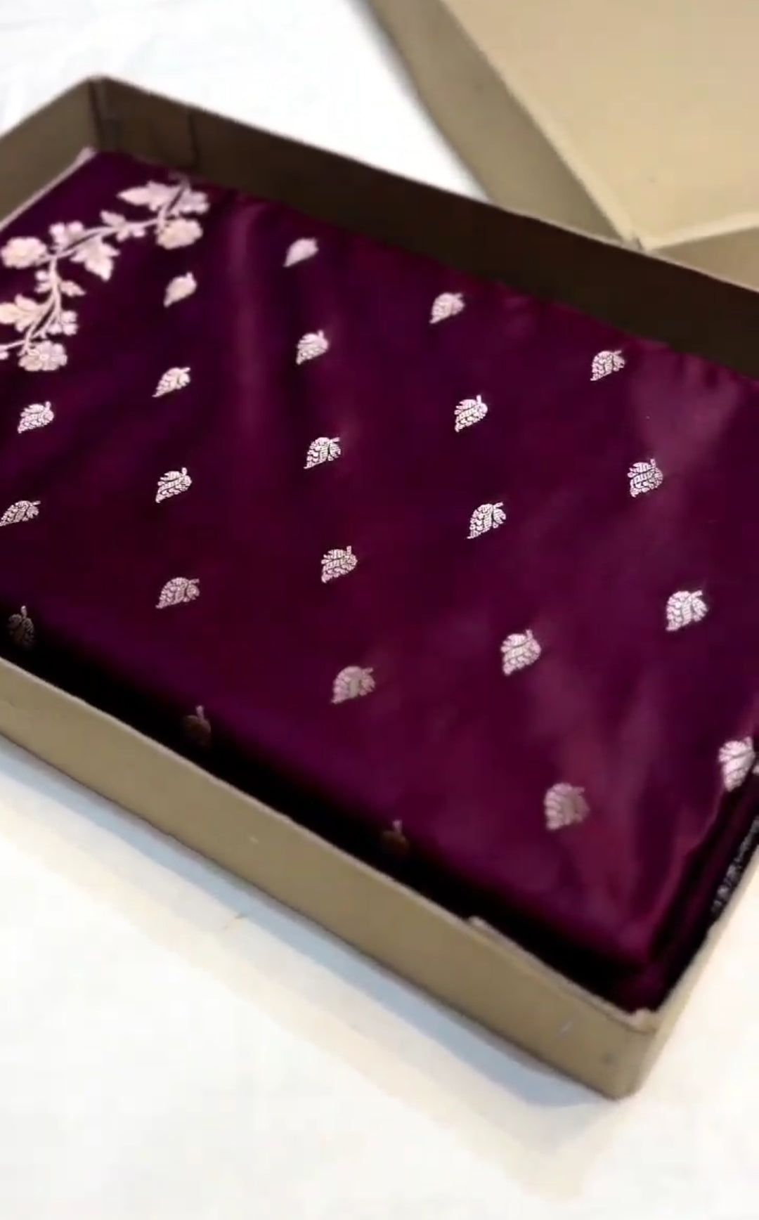 Maroon Banarasi Mashru Soft Silk Saree
