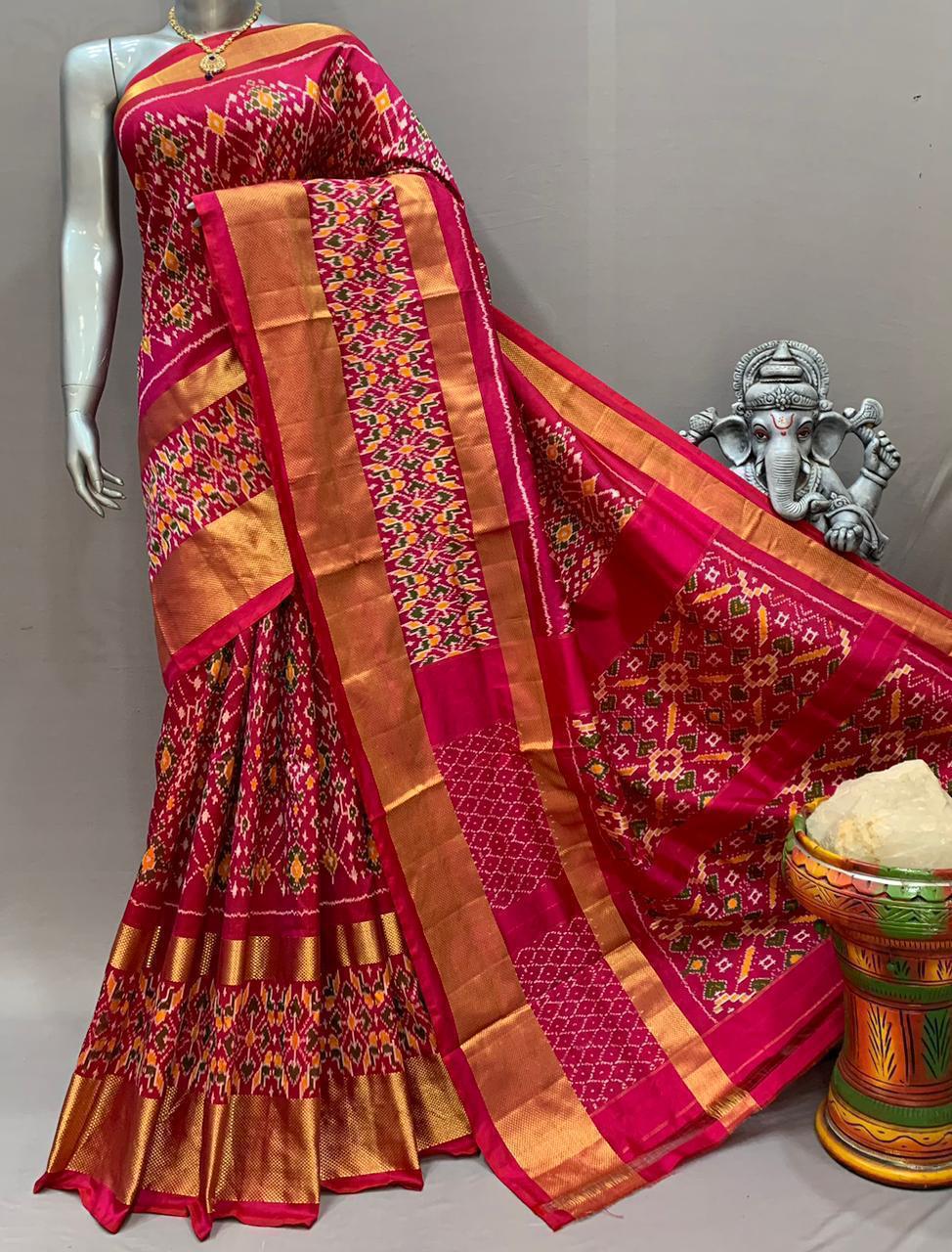 Pochampally Handloom Ikkat/Ikat Patola Silke Sarees