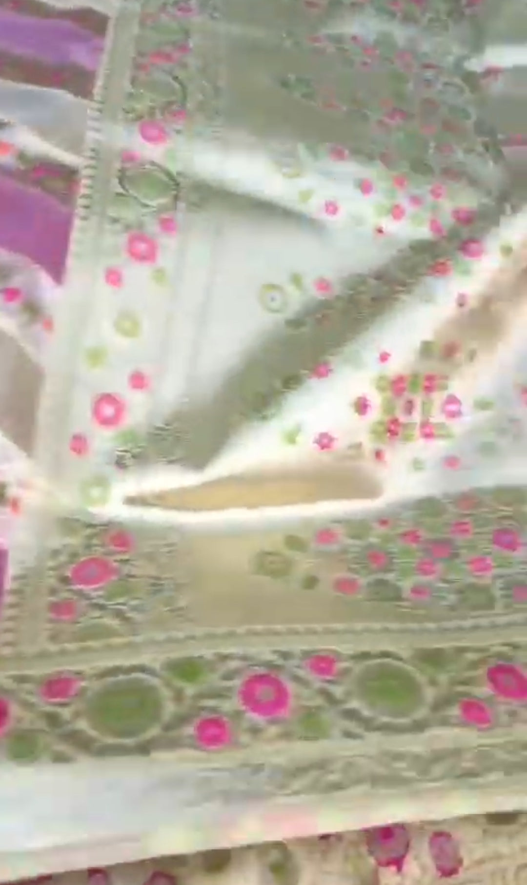 Lemon Banarasi Handloom Kora Organza Silk Meenakari Saree