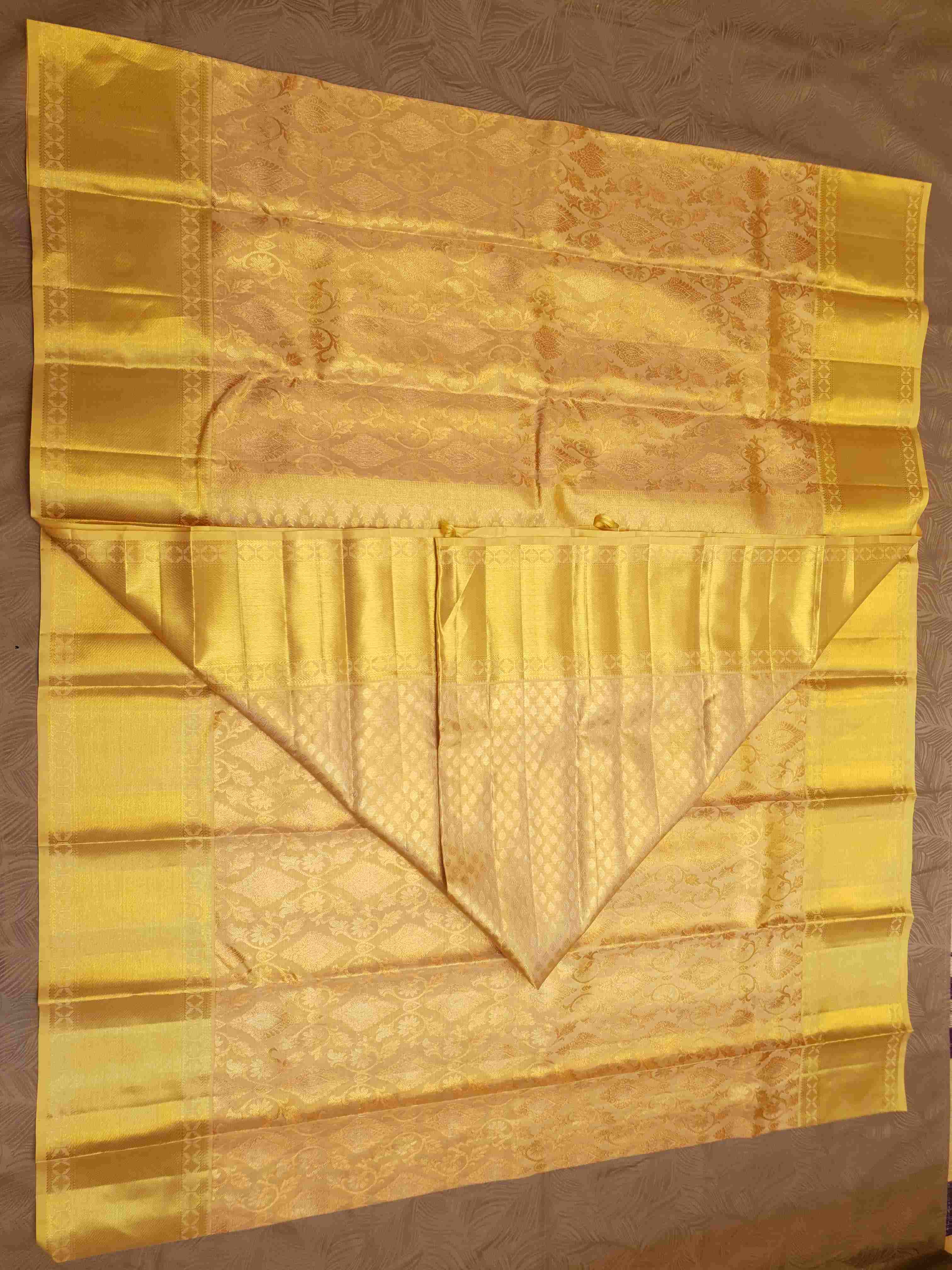 Gold Kanchipuram Handloom 2G Gold Brocade Pattu Silk Saree