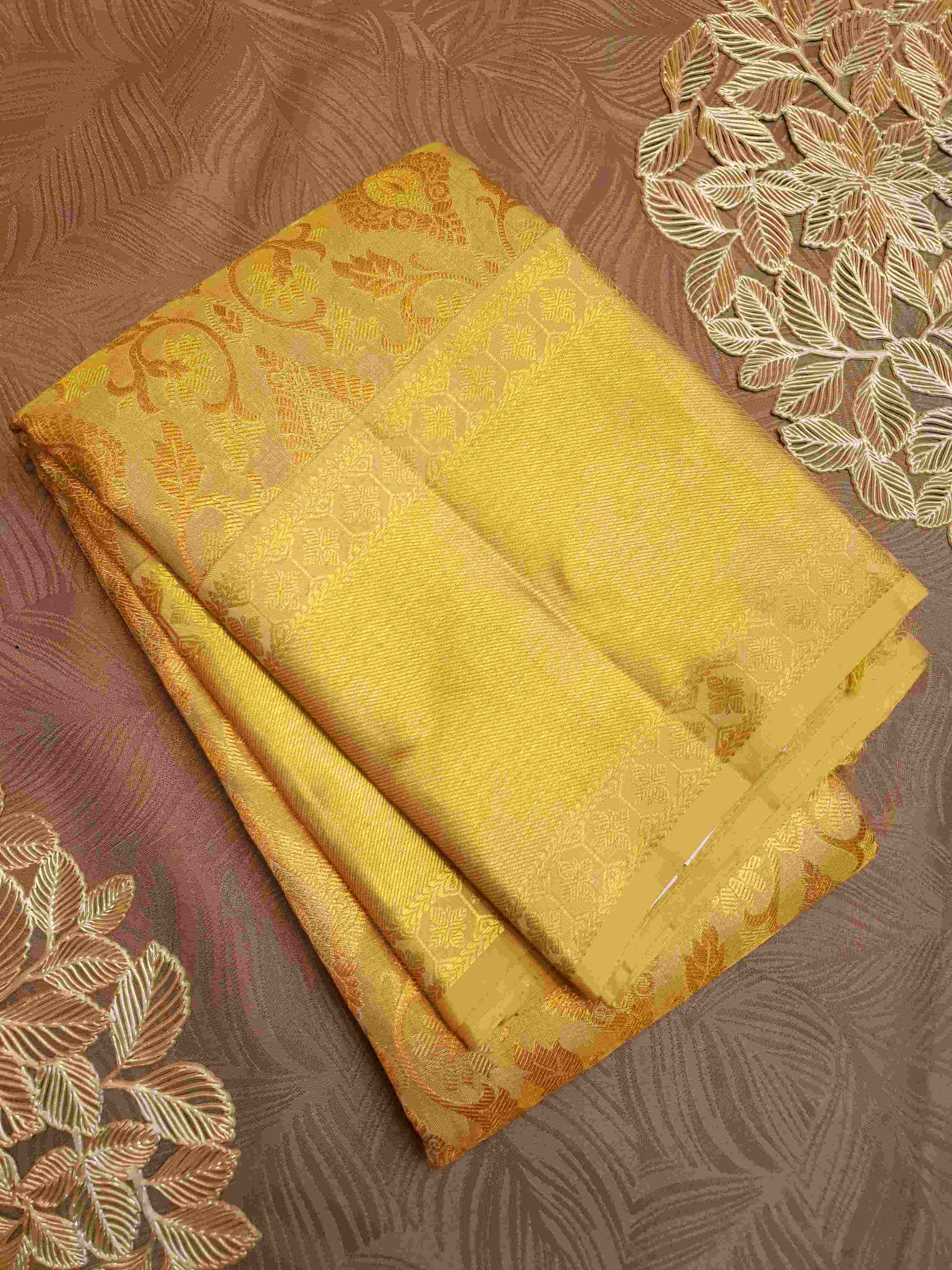 Gold Kanchipuram Handloom 2G Gold Brocade Pattu Silk Saree