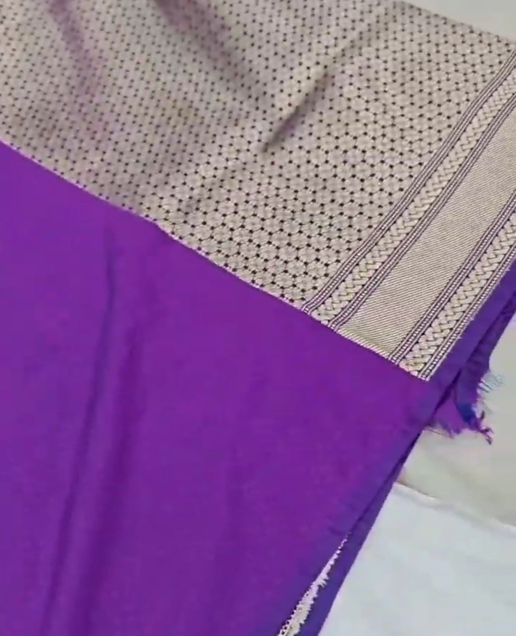 Lilac Banarasi Semi Katan Silk Sona Rupa Saree