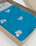 Blue Banarasi Mashru Soft Silk Saree