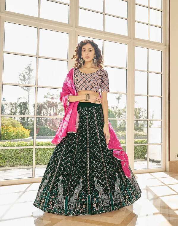Green Lehenga Choli for Weddings & Festive Occasions