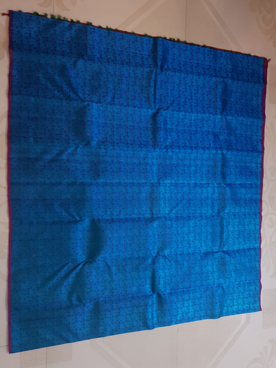 Blue Kanchipuram Handloom 3G Pure Gold Pattu Silk Saree