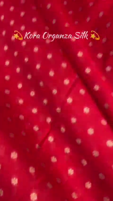 Red Banarasi Handloom Kora Organza Silk Saree