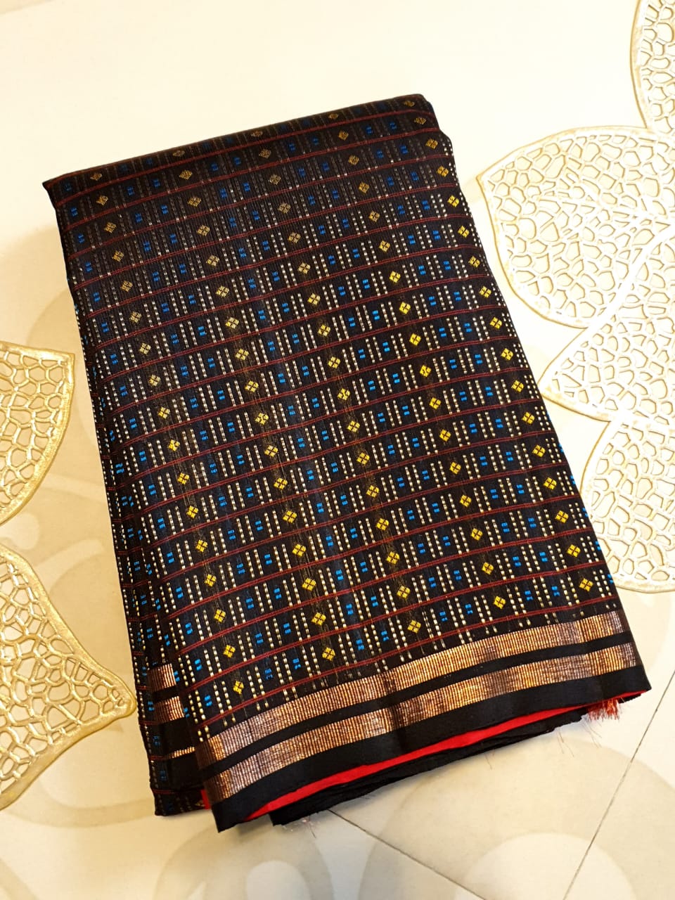 Black Kanchipuram Handloom 2G Gold Pattu Silk Saree