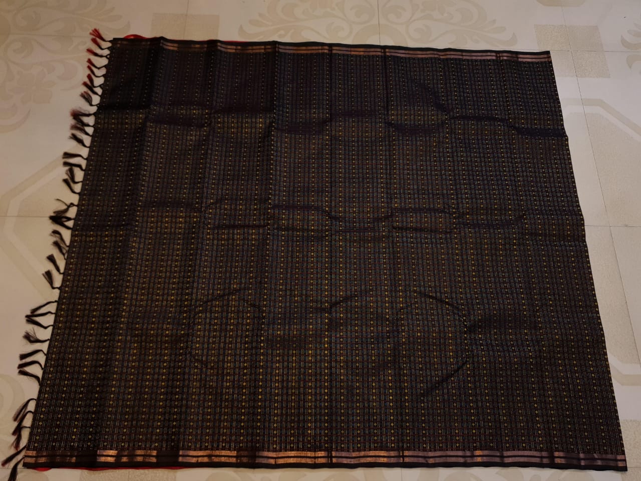 Black Kanchipuram Handloom 2G Gold Pattu Silk Saree