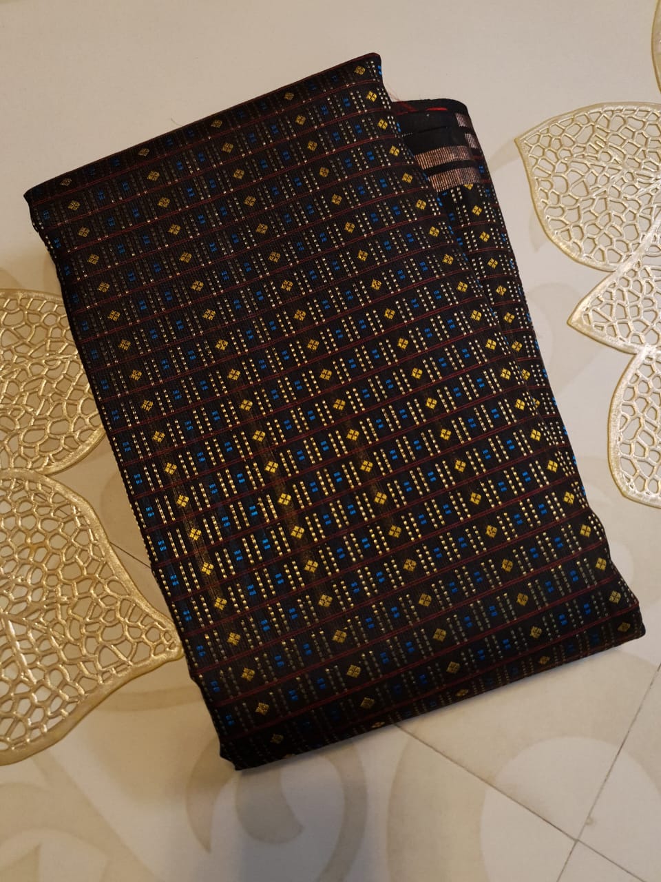 Black Kanchipuram Handloom 2G Gold Pattu Silk Saree