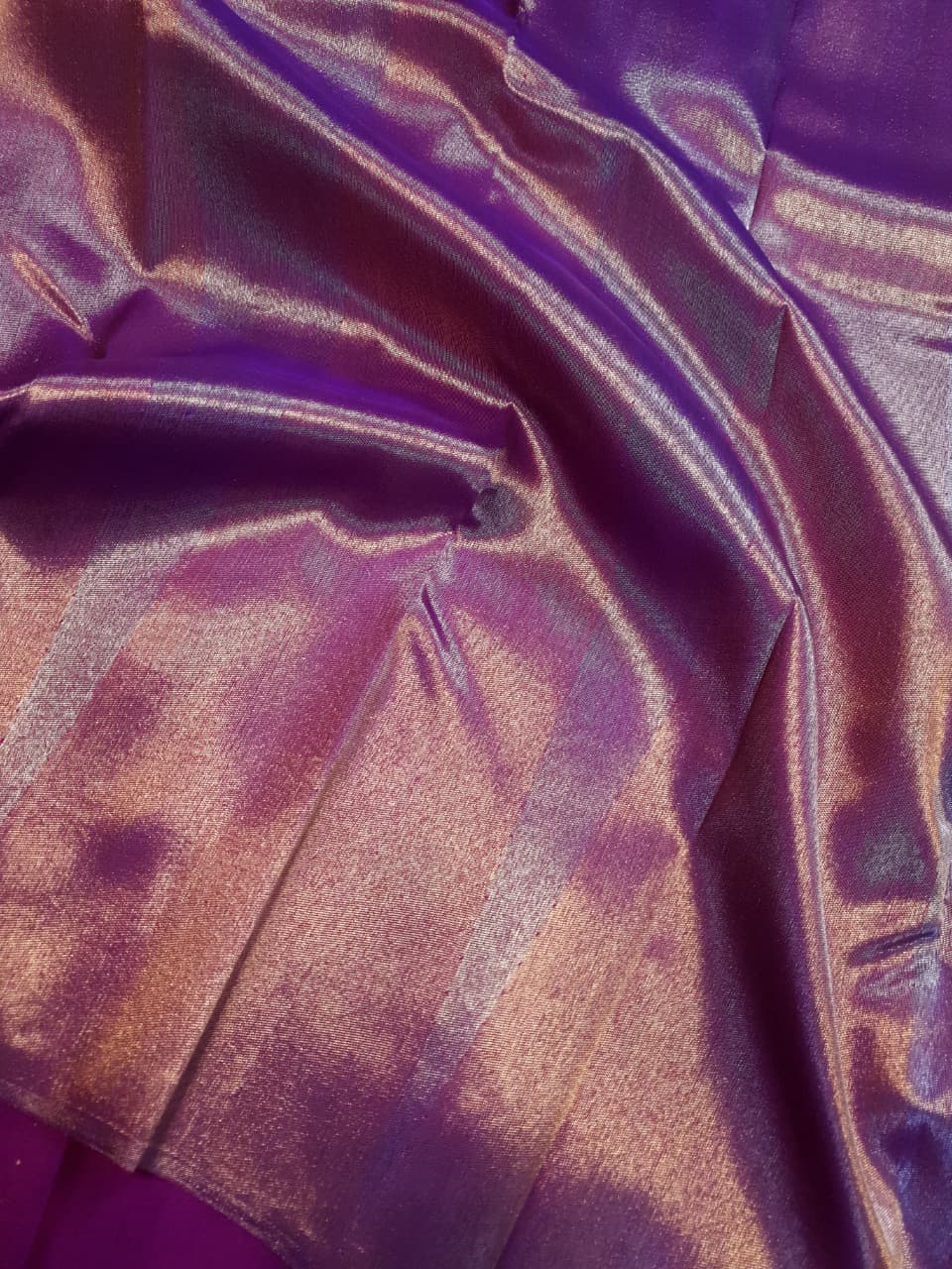 Purple Kanchipuram Handloom 2G Gold Tissue Silk Saree