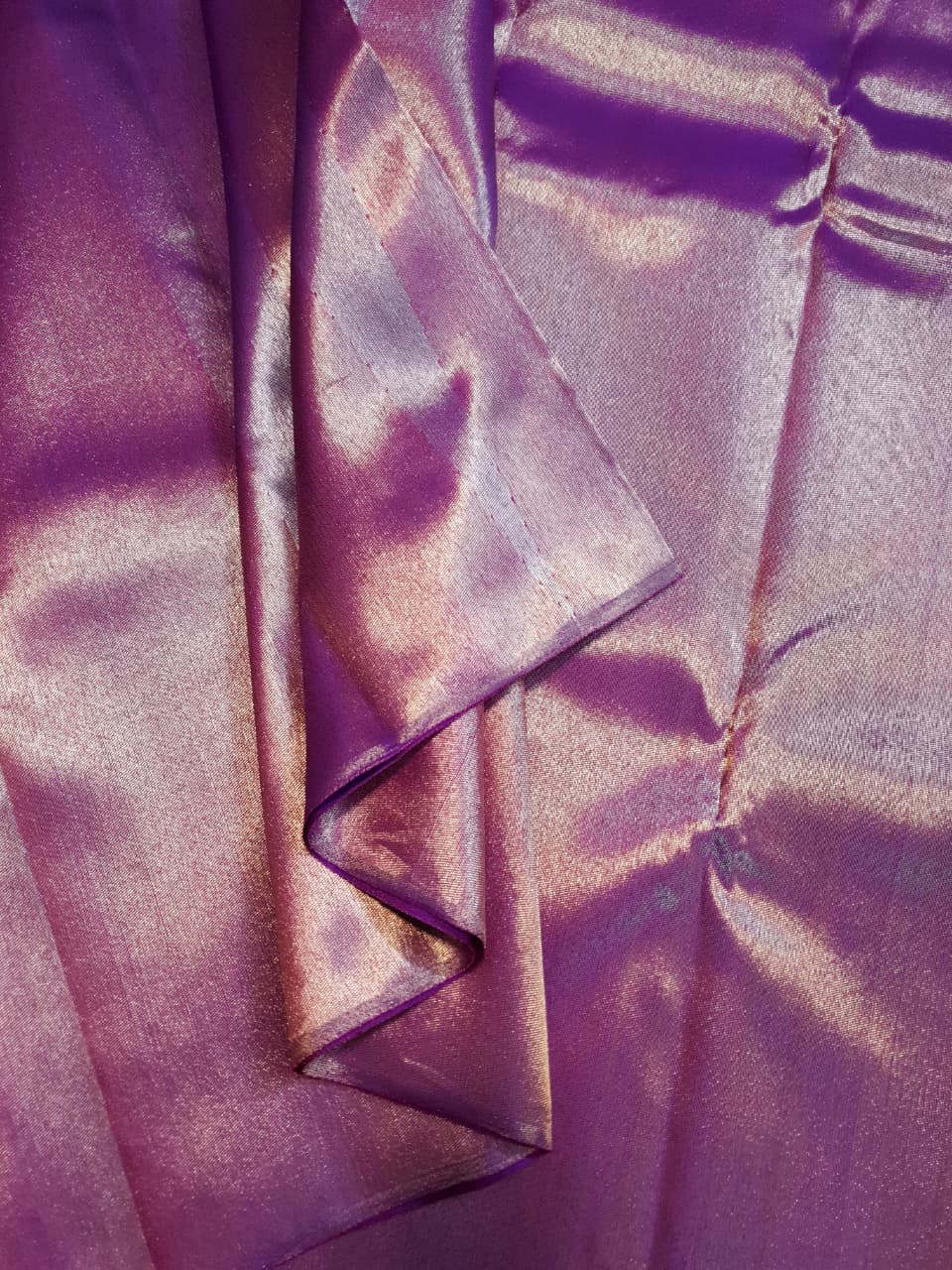 Purple Kanchipuram Handloom 2G Gold Tissue Silk Saree