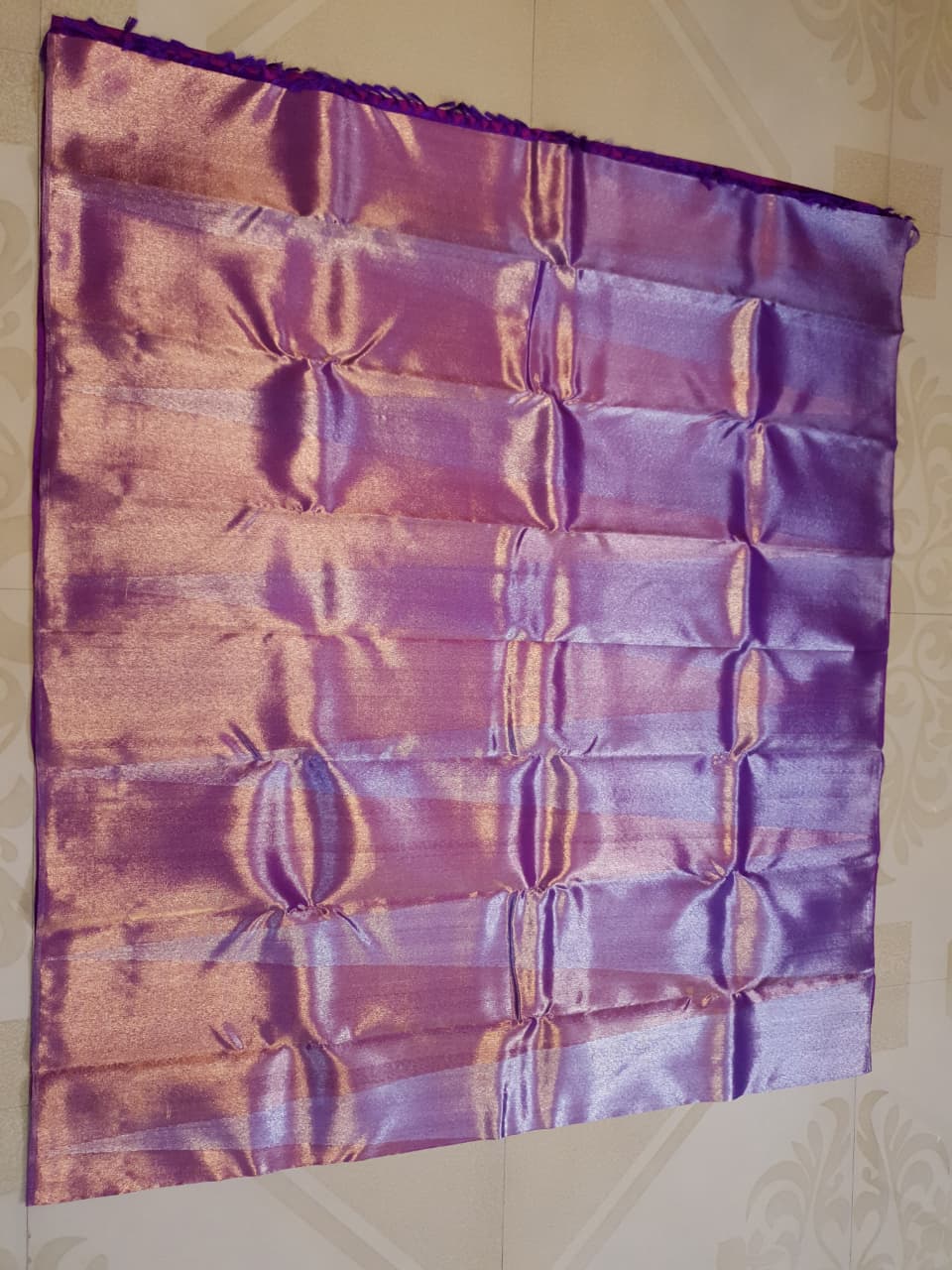Purple Kanchipuram Handloom 2G Gold Tissue Silk Saree