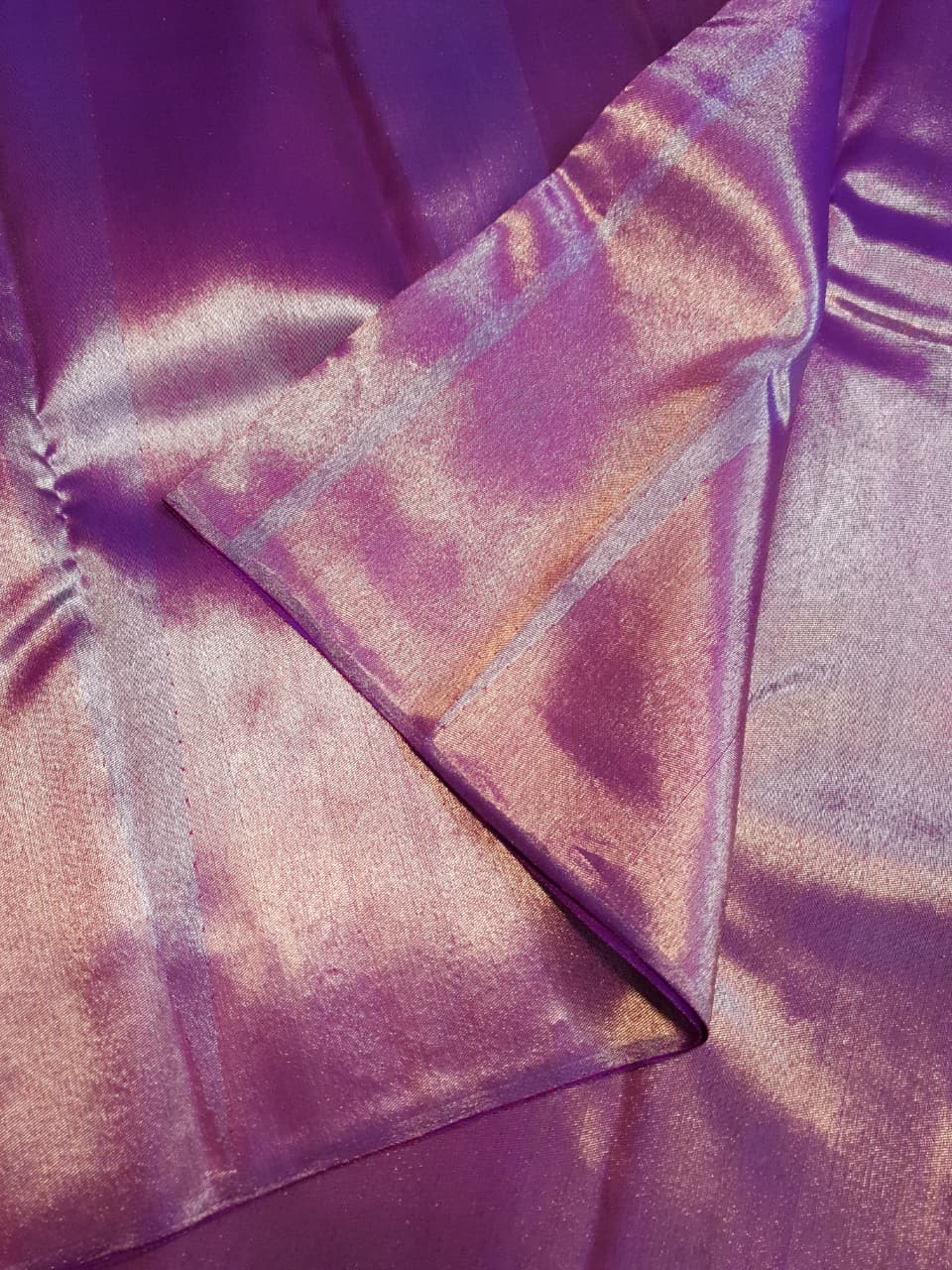 Purple Kanchipuram Handloom 2G Gold Tissue Silk Saree