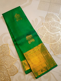 Green Kanchipuram Handloom 2G Gold Pattu Silk Saree