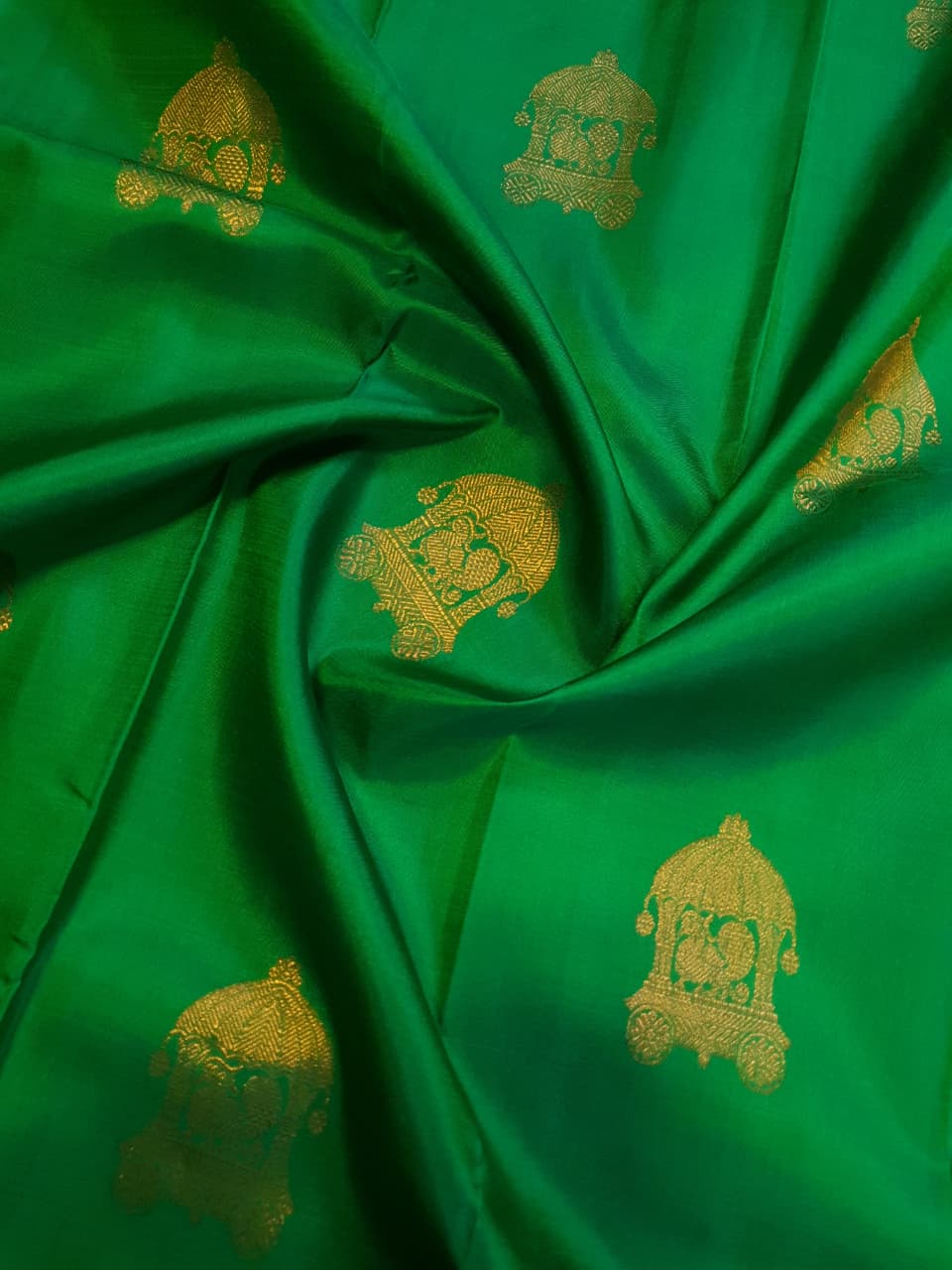 Green Kanchipuram Handloom 2G Gold Pattu Silk Saree