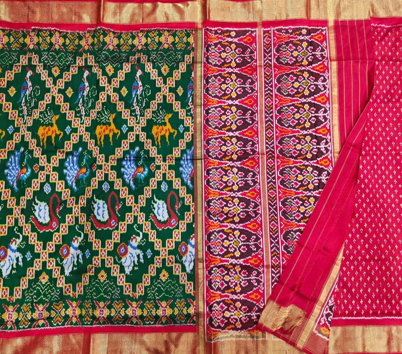 Pochampally Handloom Ikkat/Ikat Patola Silk Saree