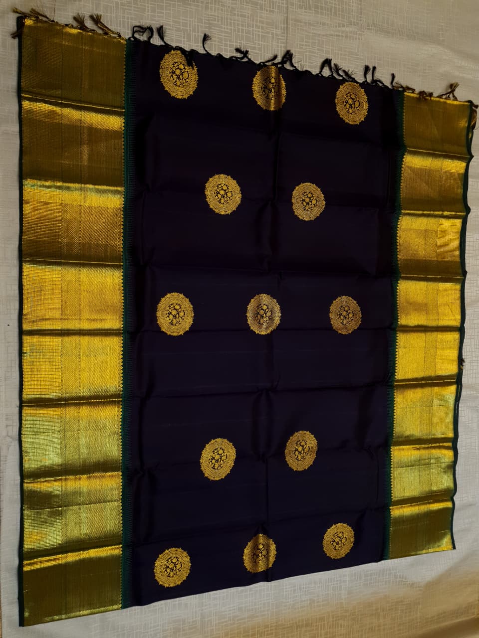 Purple Kanchipuram Handloom 2G Gold Pattu Silk Saree