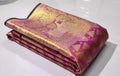 Hot Pink Kanchipuram Handloom Tissue Brocade Silk Saree