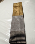 Gold, Silver & Black Chanderi Handloom Metallic Tissue Silk Contemporary Saree