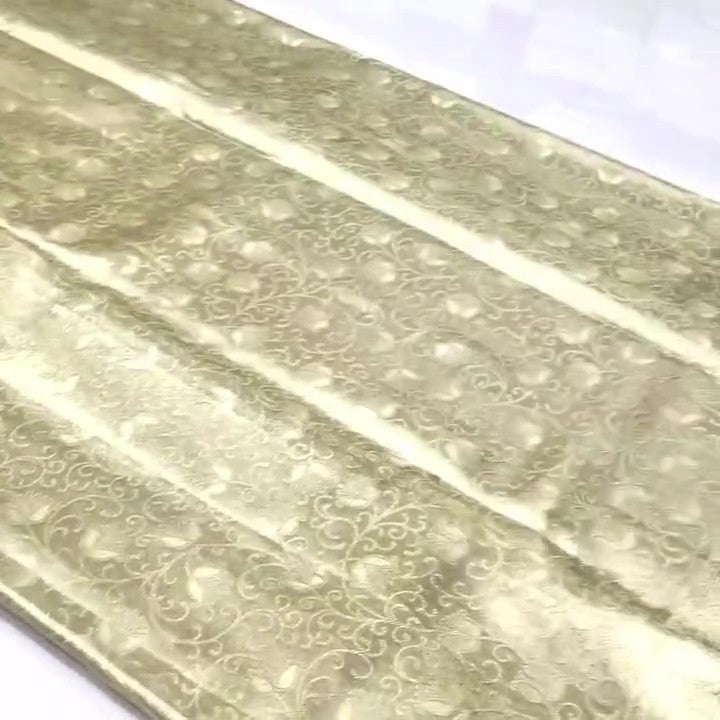 Ivory Kanchipuram Handloom Tissue Brocade Silk Saree