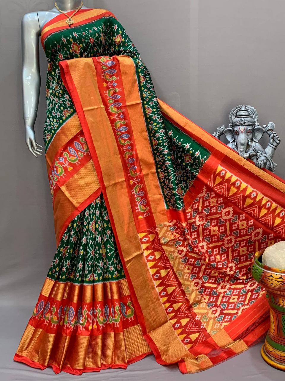 Pochampally Handloom Ikkat/Ikat Patola Silke Sarees