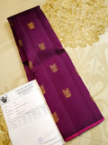 Magenta Kanchipuram Handloom 3G Pure Gold Pattu Silk Saree
