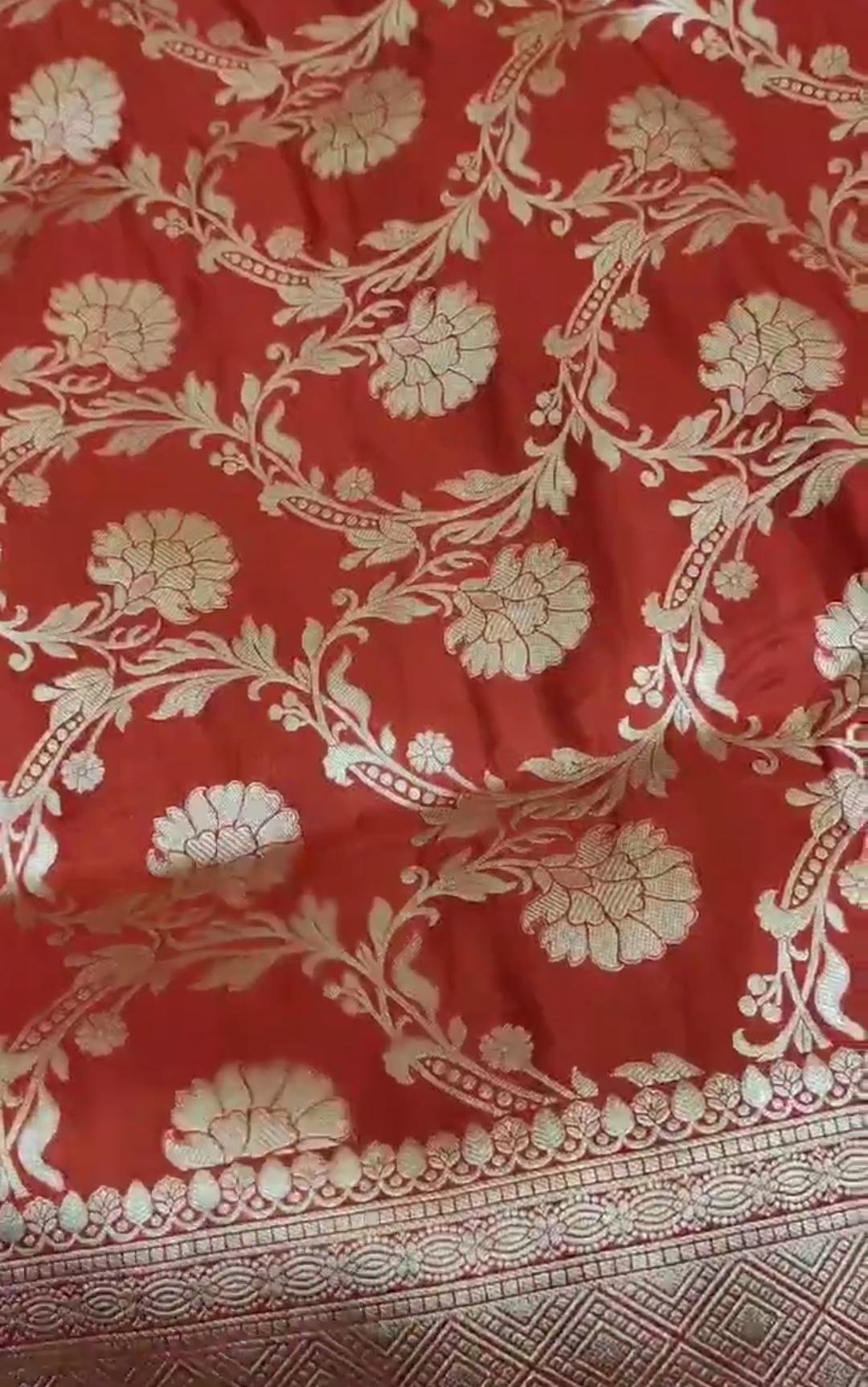 Red Banarasi Handloom Katan Silk Saree