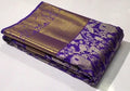 Purple Kanchipuram Handloom Tissue Brocade Silk Saree